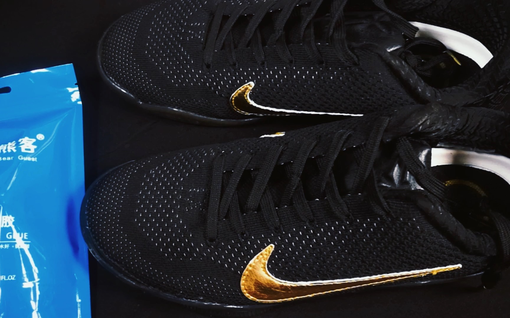 科比11黑金老化开胶重粘鞋底的方法_哔哩哔哩_bilibili