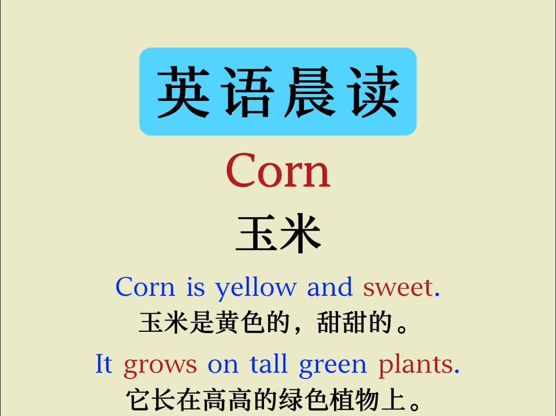 每日英语小短文 | Corn哔哩哔哩bilibili