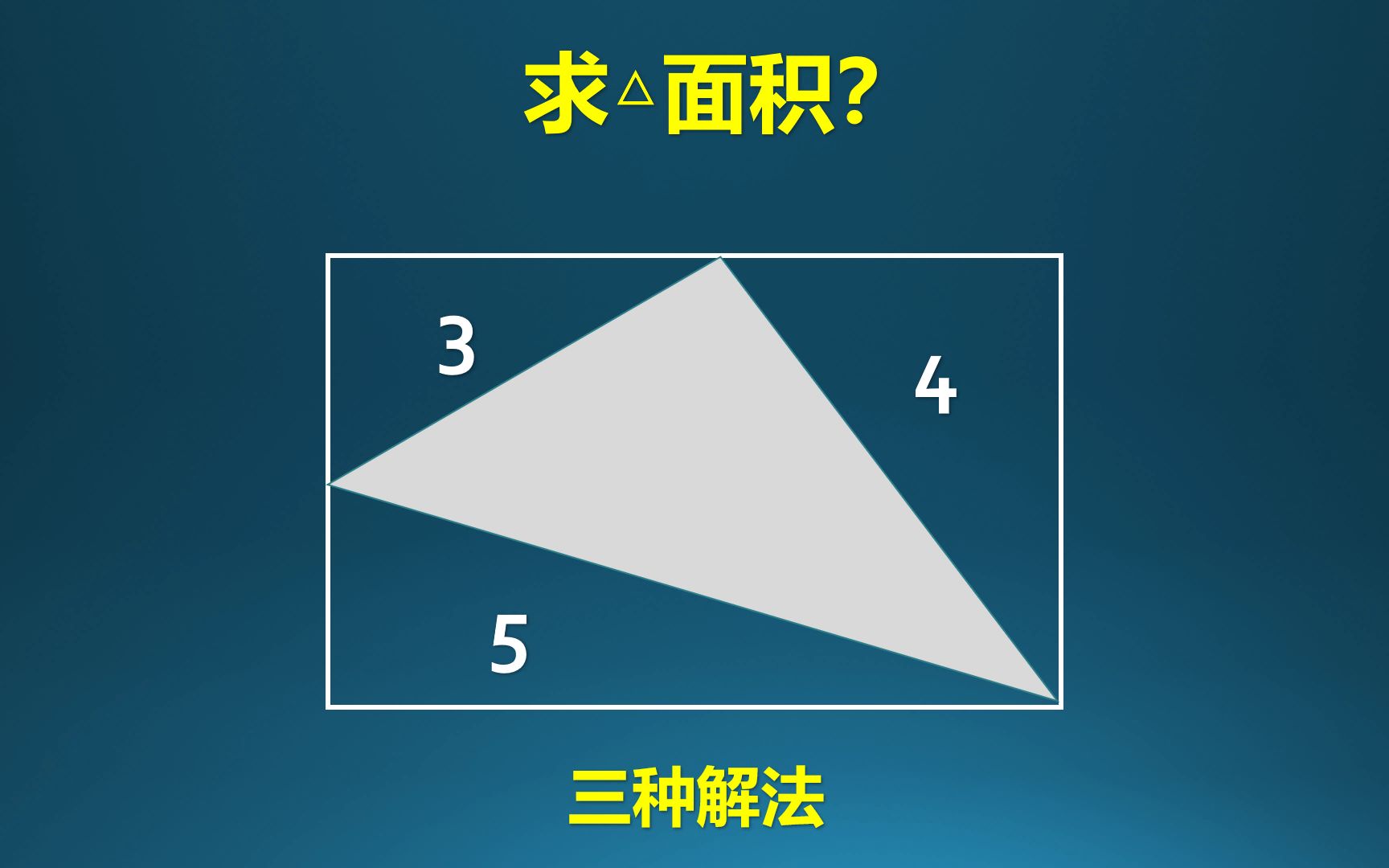 [图]求三角形面积，以前的奥数题，现在的初中常考题！