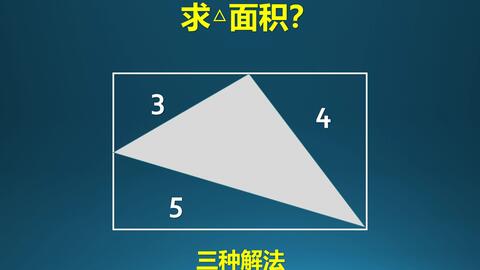 初中竞赛题 长方形分割成三角形 怎么求中间的三角形面积 哔哩哔哩