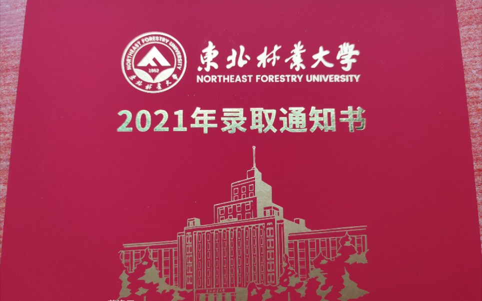 东北林业大学2021本科生录取通知书开箱!哔哩哔哩bilibili