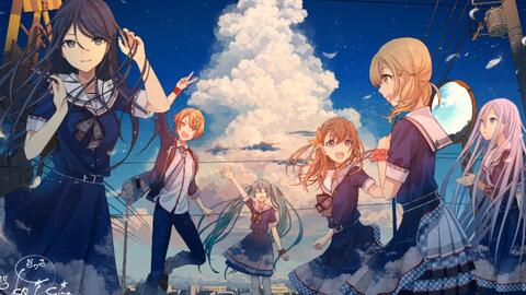 Project Sekai Pjsk 群青赞歌原服装展示含c社6子的mv Miku Solo 哔哩哔哩