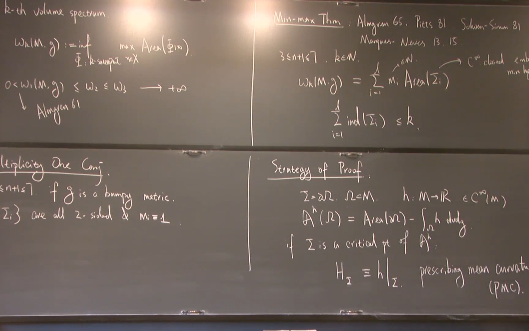 周鑫(Xin Zhou):Multiplicity One Conjecture in Minmax theory——2哔哩哔哩bilibili