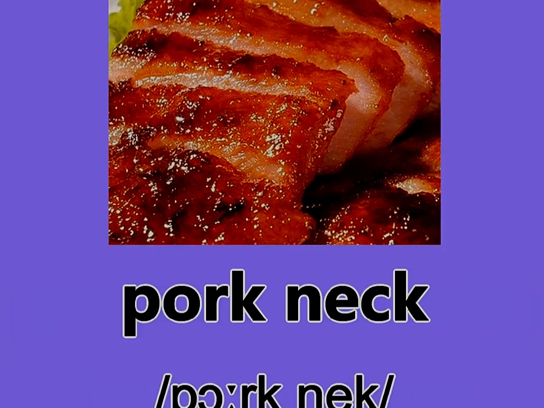 大排,排骨,五花肉的英文表达