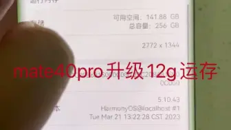 Download Video: 华为mate40pro升级12g运行内存，