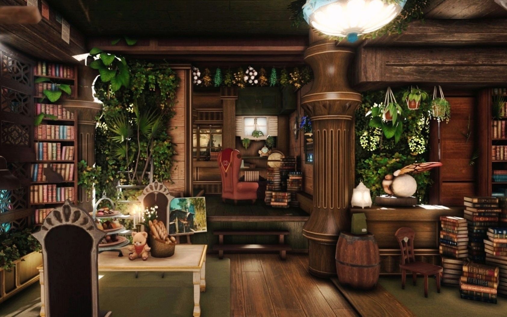 【ff14装修】森系暖色小木屋 m房_哔哩哔哩_bilibili