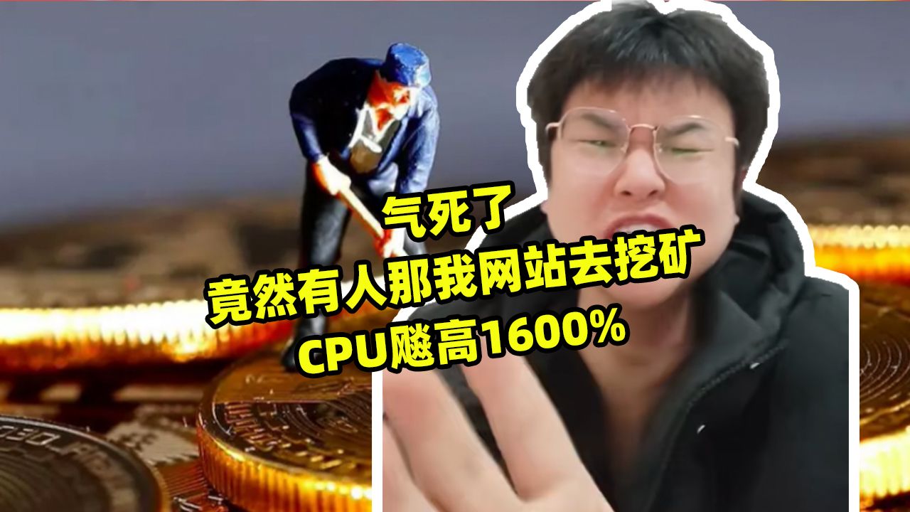 气死了,竟然有人那我网站去挖矿CPU飚高1600%哔哩哔哩bilibili