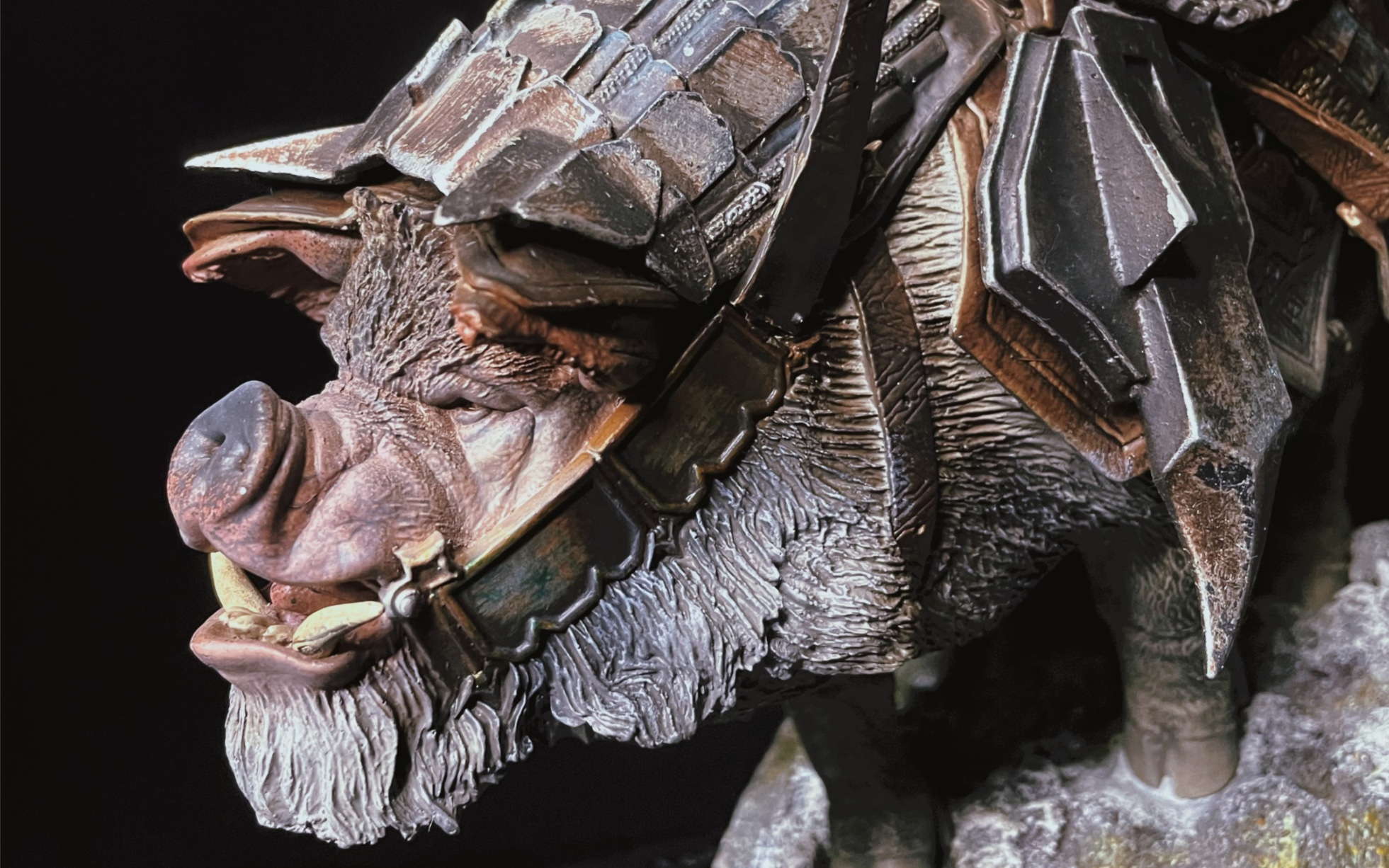 weta 丹恩骑猪 霍比特人 版权雕像