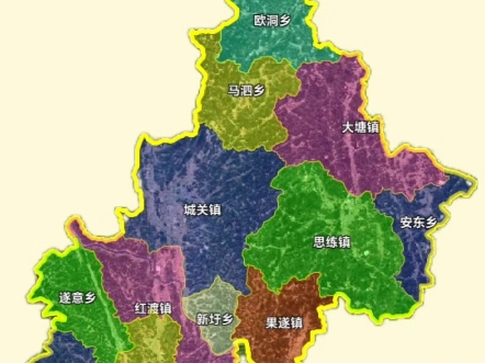 广西忻城县最新地图,最新的经济和人口数据.