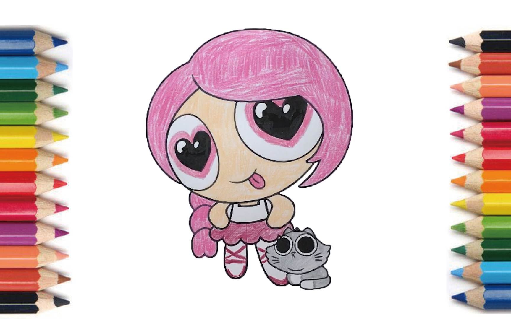 girls 【涂り絵】パワーパフガールズ 【涂色】飞天小女警 #coloring