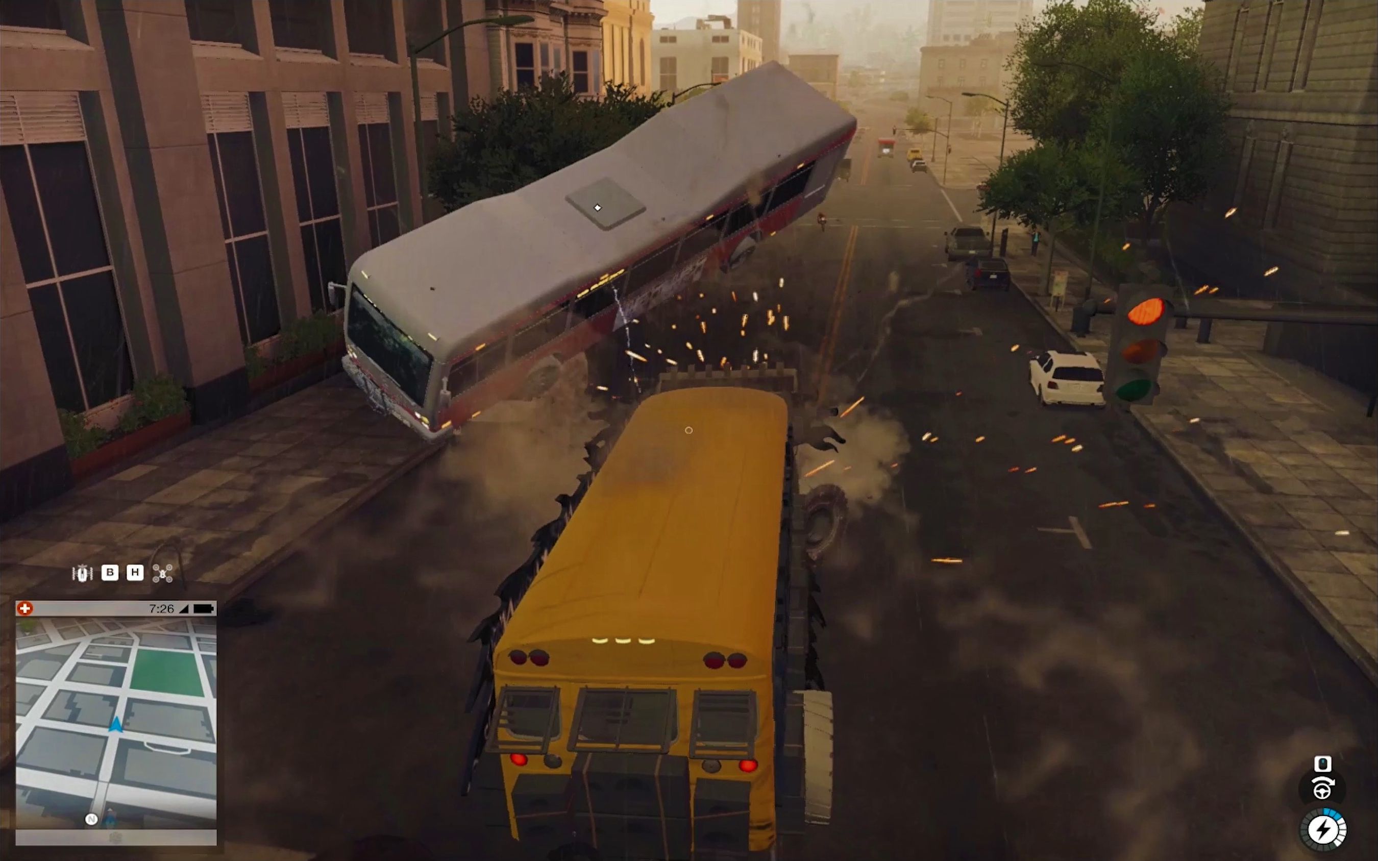 活动作品看门狗2暴力校车会喷火还能铲飞公交