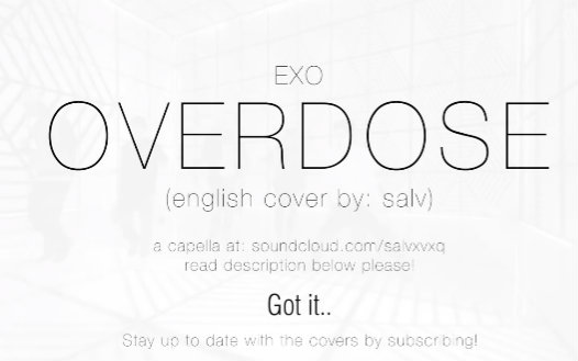 [图]【EXO】OVERDOSE上瘾英语翻唱－－SalvMaknae 生肉