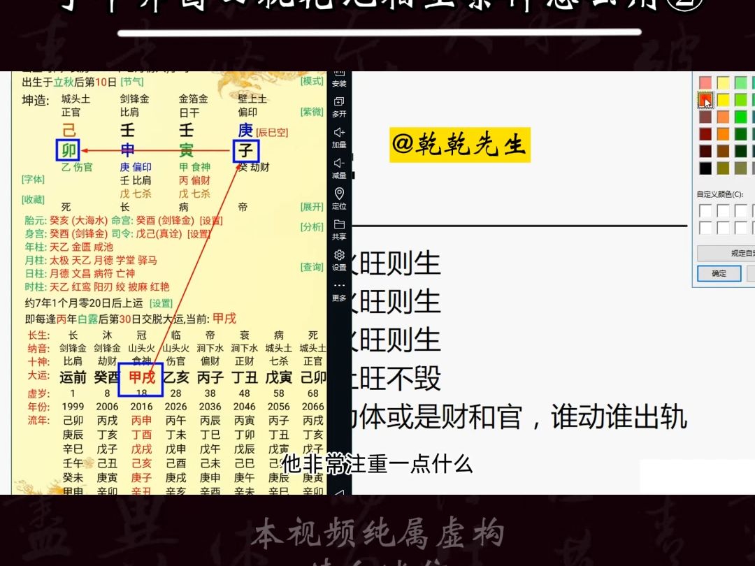 盲派八字晉級篇:子午卯酉四桃花地相生條件怎麼用②