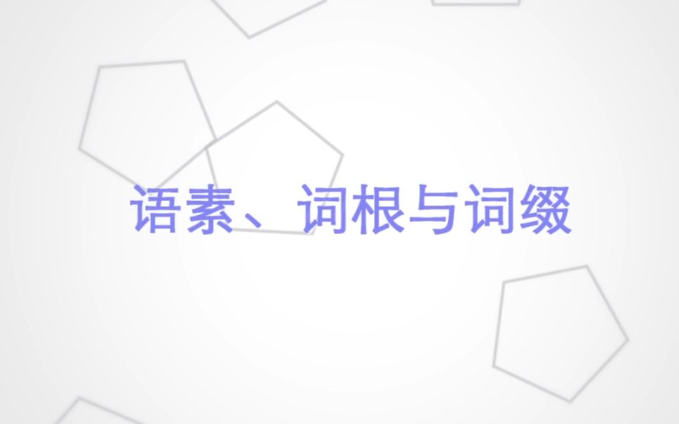 【词法学习】语素、词根与词缀哔哩哔哩bilibili