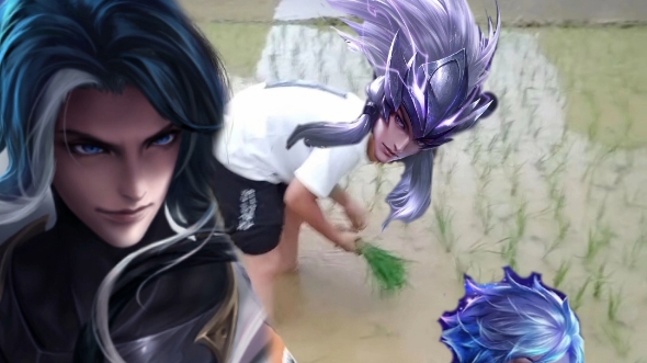 我家马超会插秧了哦