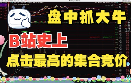 指标公式:集合竞价黄金时间点,如何盘中抓大牛哔哩哔哩bilibili