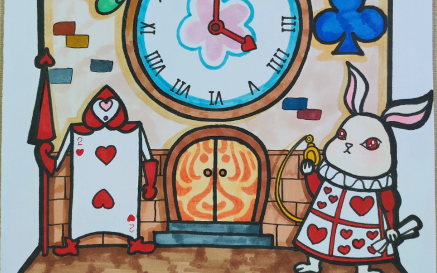 【儿童画】咕咕钟 布谷鸟钟 爱丽丝梦游仙境