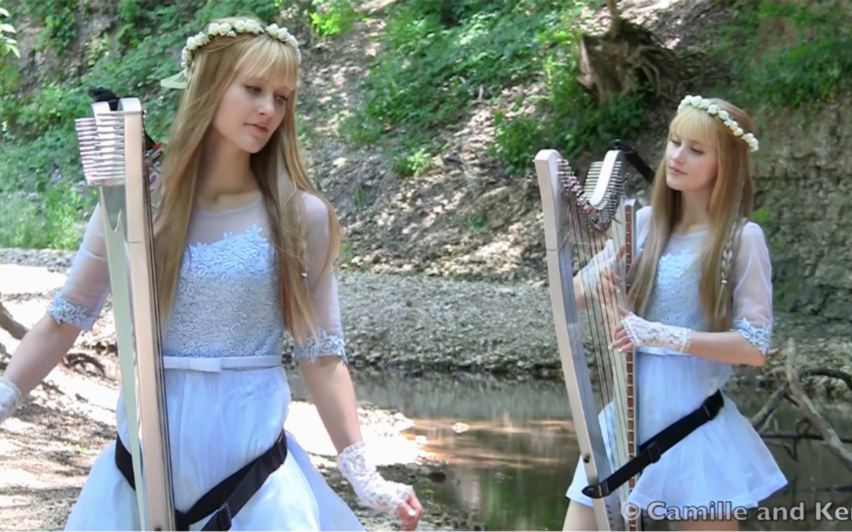 [图]你的心河-李闰珉 & 竖琴双胞胎姐妹 RIVER FLOWS IN YOU (Yiruma) Harp Twins-Camille and Kennerly