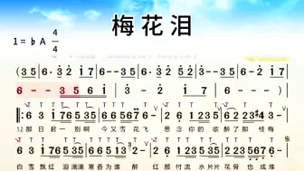 Download Video: 《梅花泪》选段动态简谱电吹管演奏