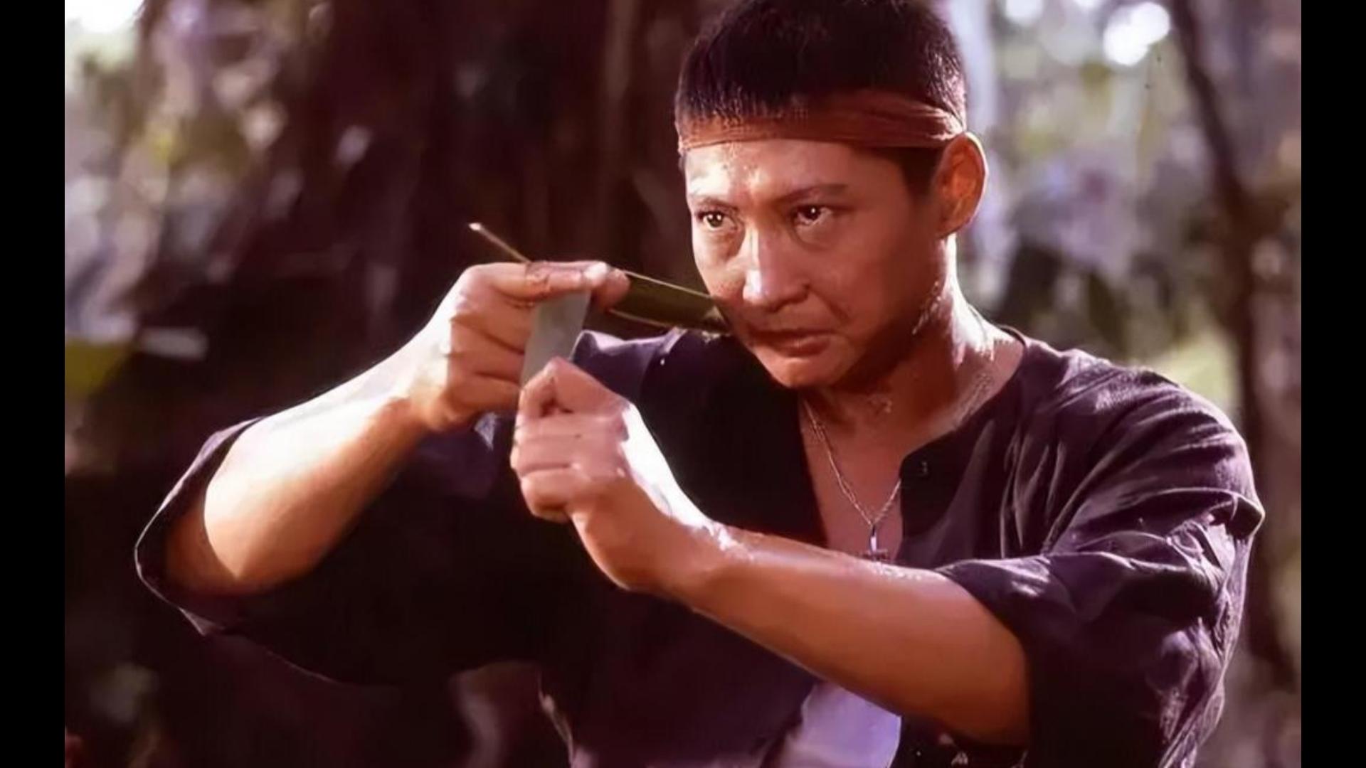 吴京曾评价洪金宝:他手快得很,尤其是使棍,拳怕少壮,棍怕老郎