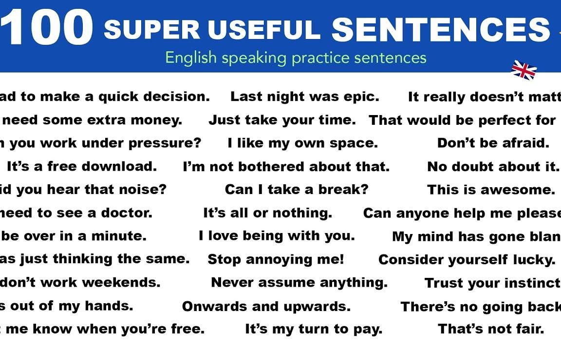 [图]100 Super Useful English Sentences Daily Spoken English English Speaking Pract