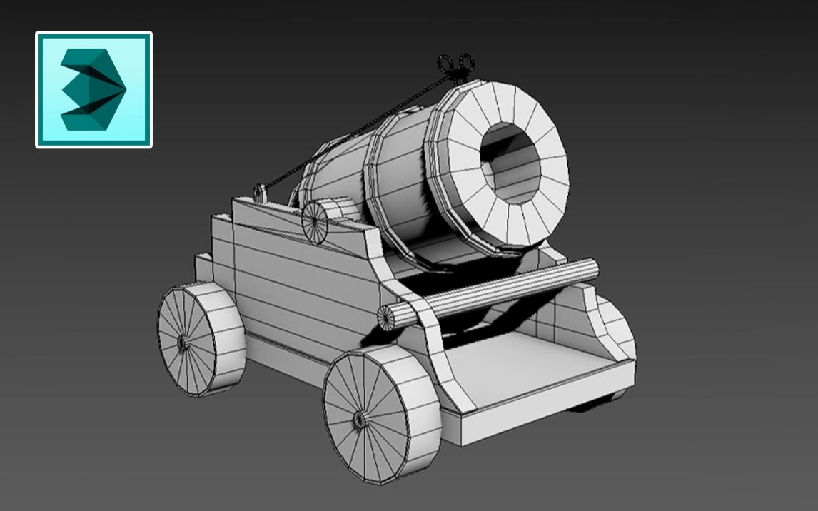 【3dmax建模】超基础老式大炮模型布线教学_哔哩哔哩_bilibili