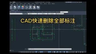 今天教大家CAD快速删除全部标注