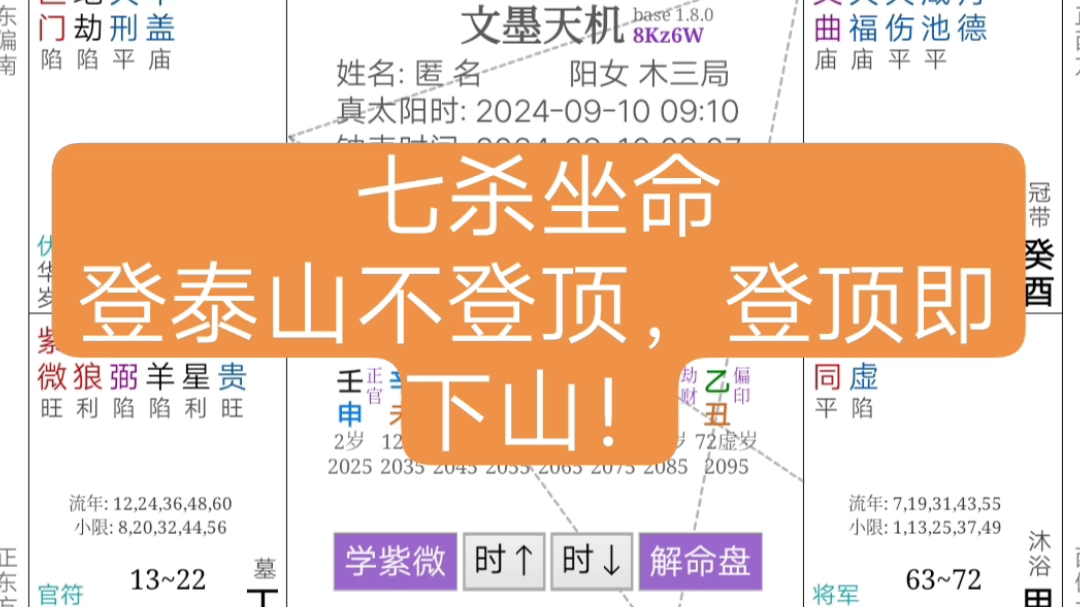 紫微斗数案例经验篇:七杀坐命常犯的通病总结,批量更新中…哔哩哔哩bilibili