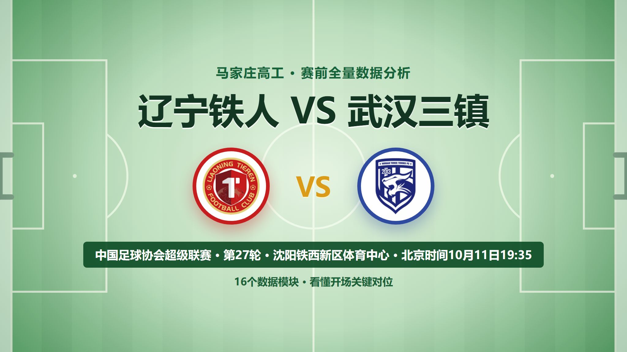 辽宁铁人VS武汉三镇：开场三处空间怎么抢