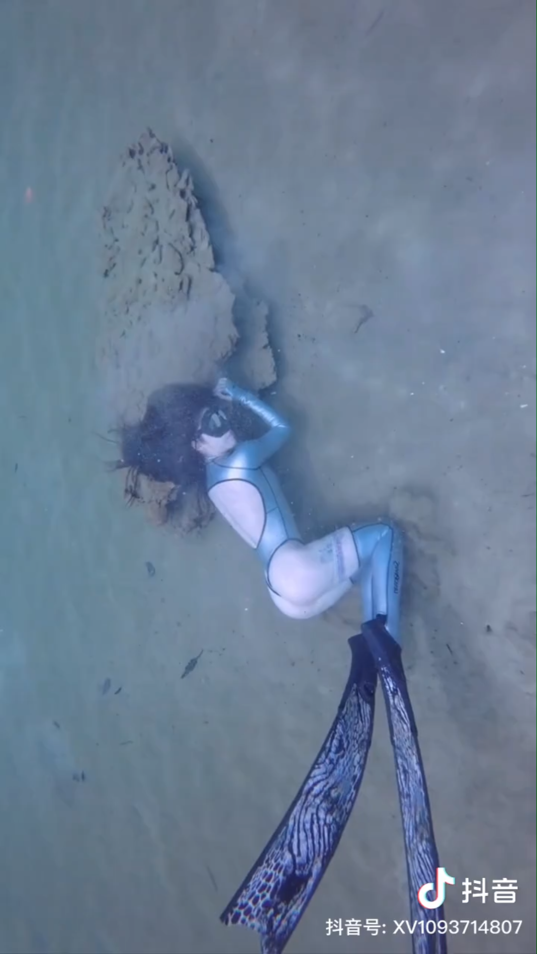 自由潜水高叉连体衣长筒袜过膝袜水下摄影