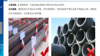 05 钢筋工 钢筋原材、半成品调运或堆放不规范引发的风险 建设施工产业工人 分工种 安全教育培训