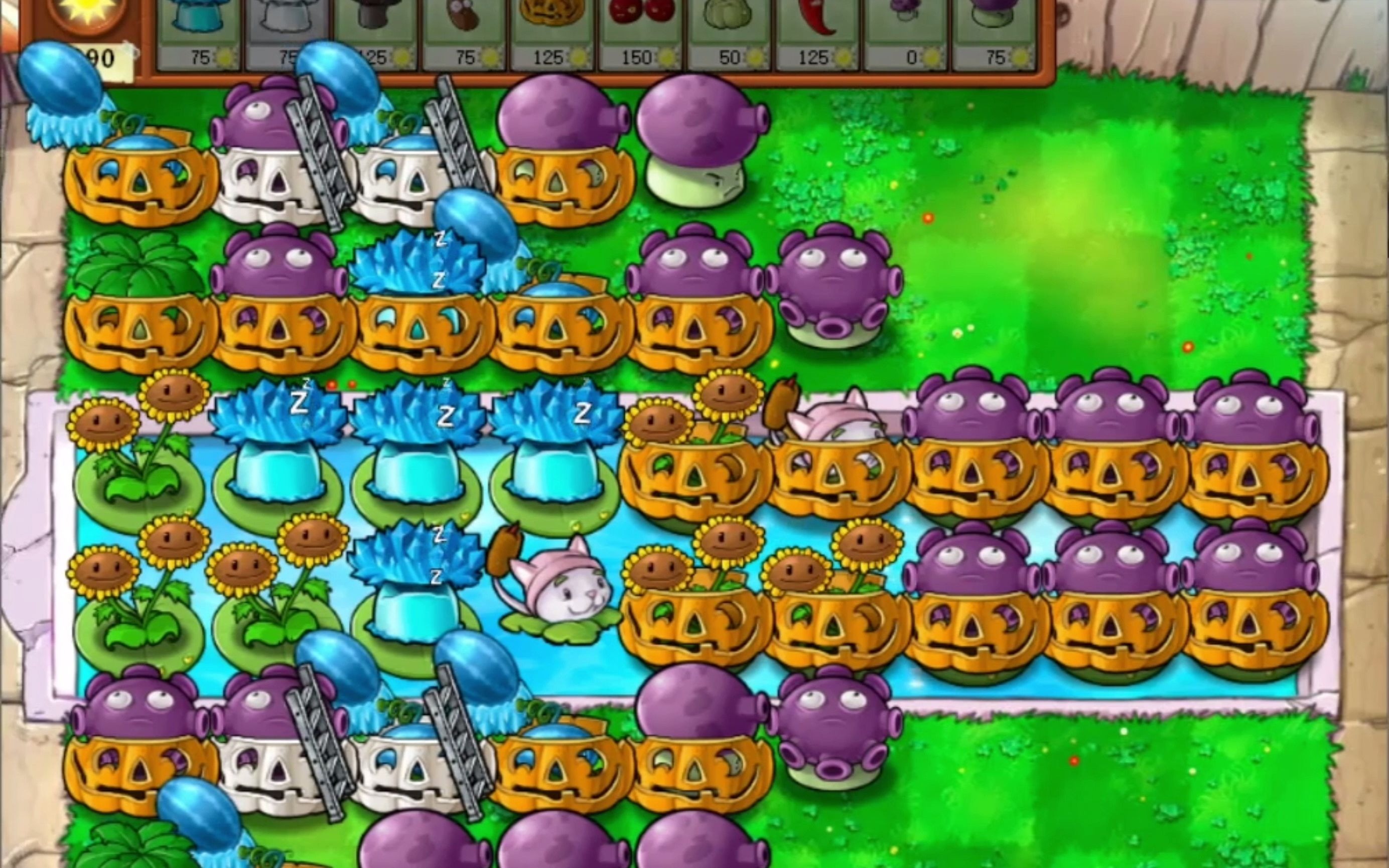 【pvz无炮阵考级】第一阶段(机械钟/石英钟·改)