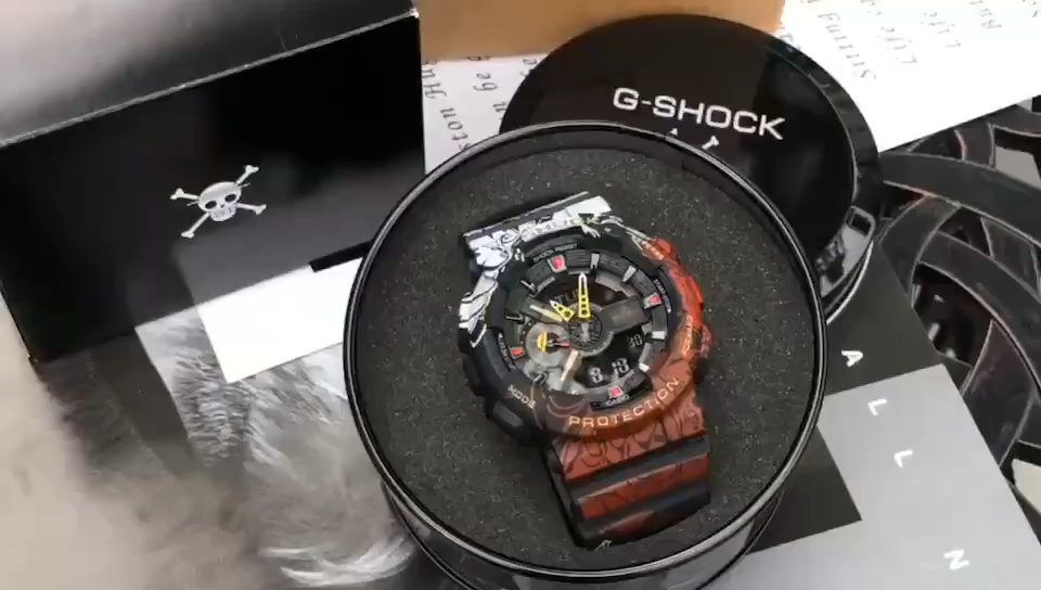 卡西欧海贼王联名限量手表男 g-shock x one piece 路飞ga-110jop腕表