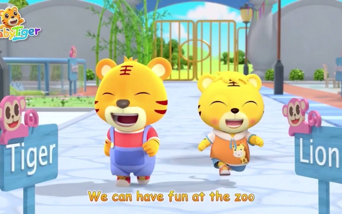 贝乐虎BabyTiger英语儿歌动画系列 Fun at the Zoo 有趣的动物园哔哩哔哩bilibili