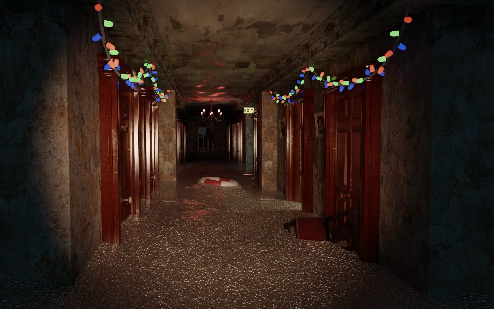 恐怖走廊建模动画(胆小慎入)