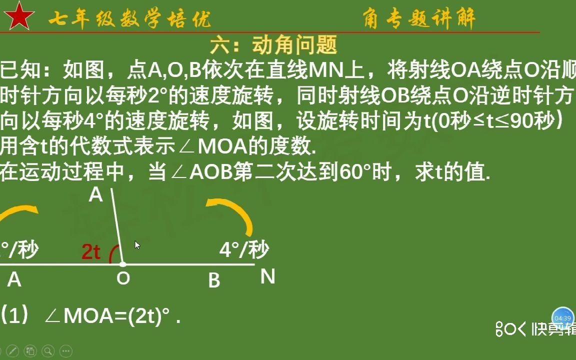 初一上数学培优:旋转角压轴大题讲解哔哩哔哩bilibili