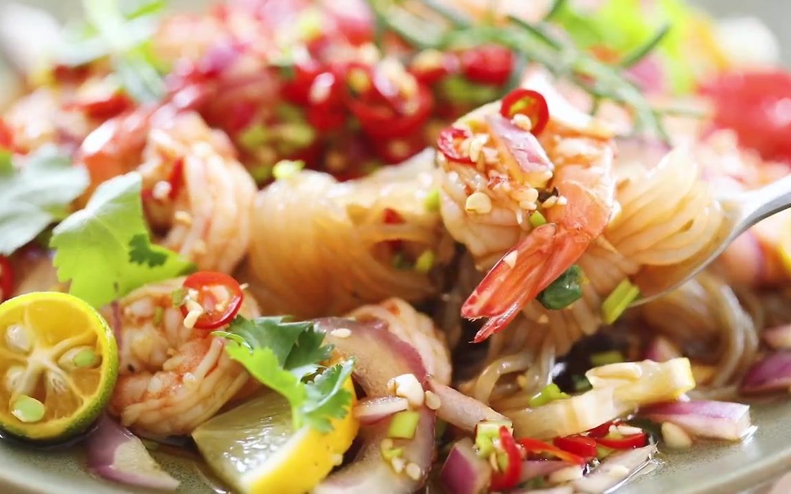 无油低卡泰式酸辣虾拌魔芋,巨好吃!减脂冲冲冲!