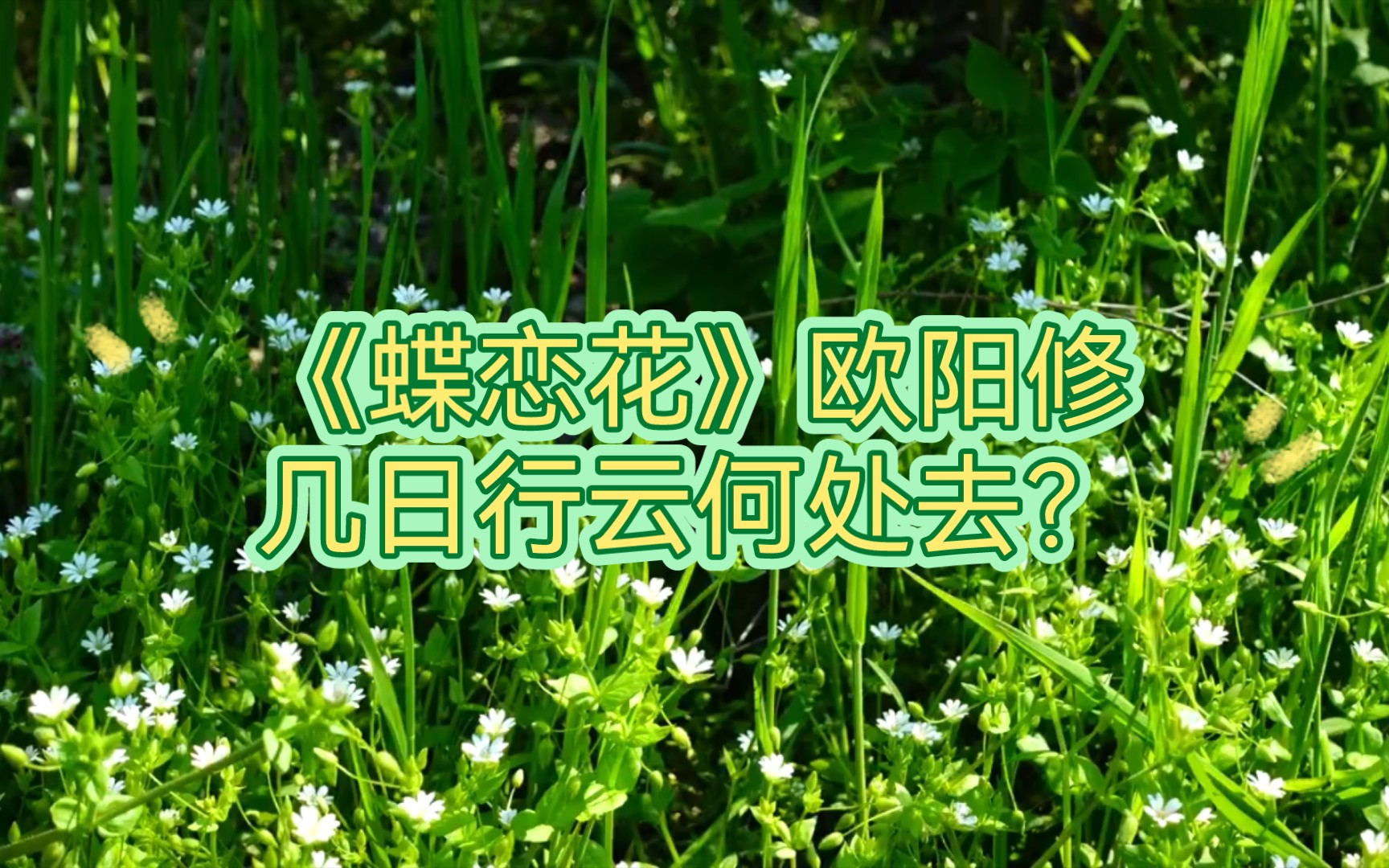 [图]宋词三百首之《蝶恋花》欧阳修几日行云何处去