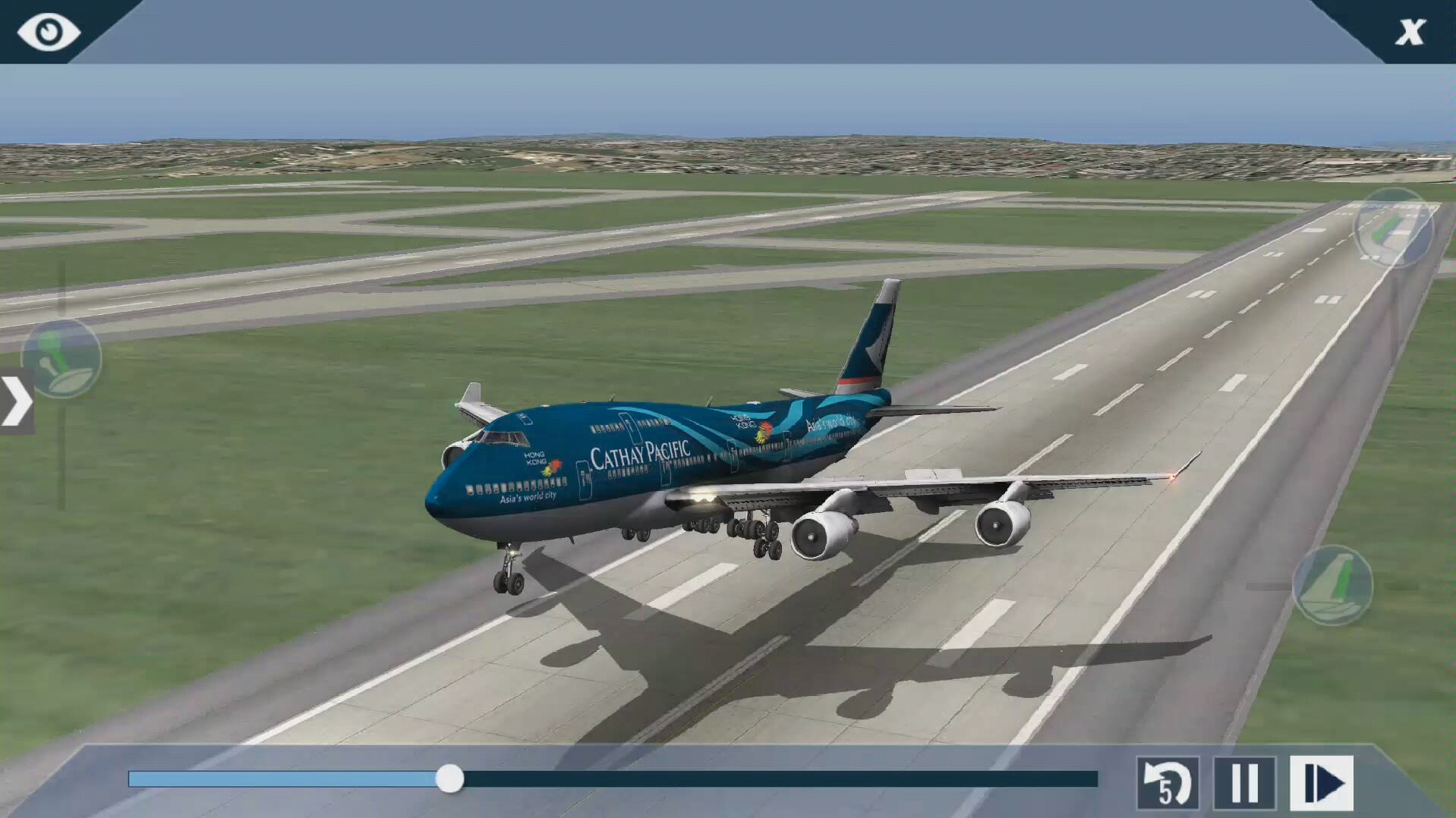 [xplane10mobile]擦航式着陆