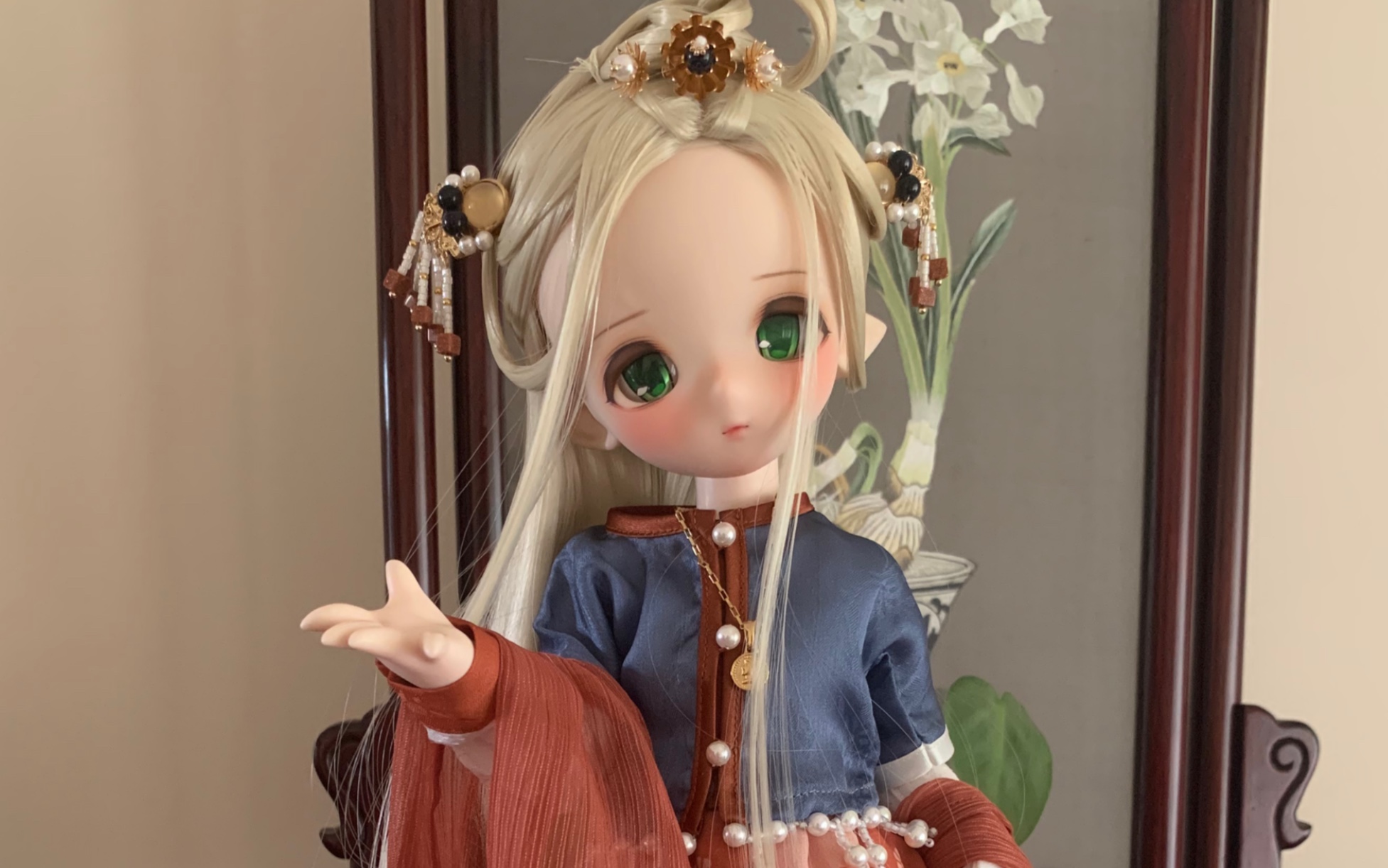 【娃恐勿入】熊妹穿上汉服会是什么样!柿子酱の娃衣开箱