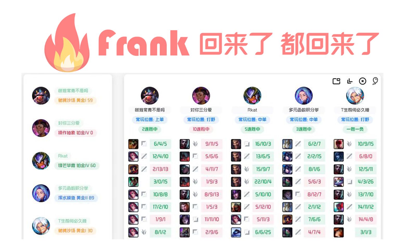 [图]?[Frank] 你最喜欢的英雄联盟助手更新啦❤️