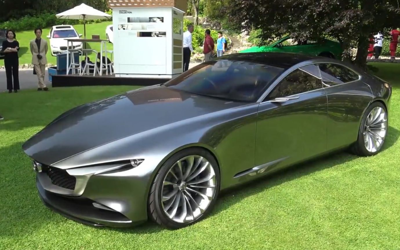 近距离拍摄马自达visioncoupé