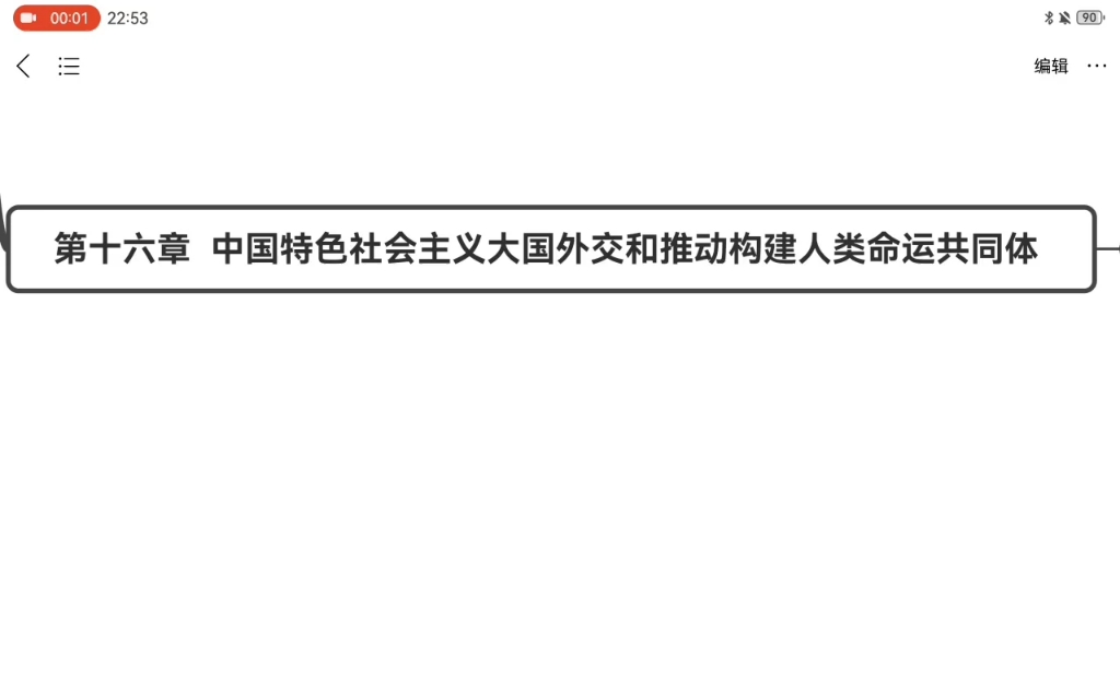 思维导图带背——第十六章 中国特色社会主义大国外交和推动构建人类