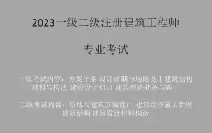 Download Video: （新大纲）2023年一级注册建筑师【建筑设计】(知识题）