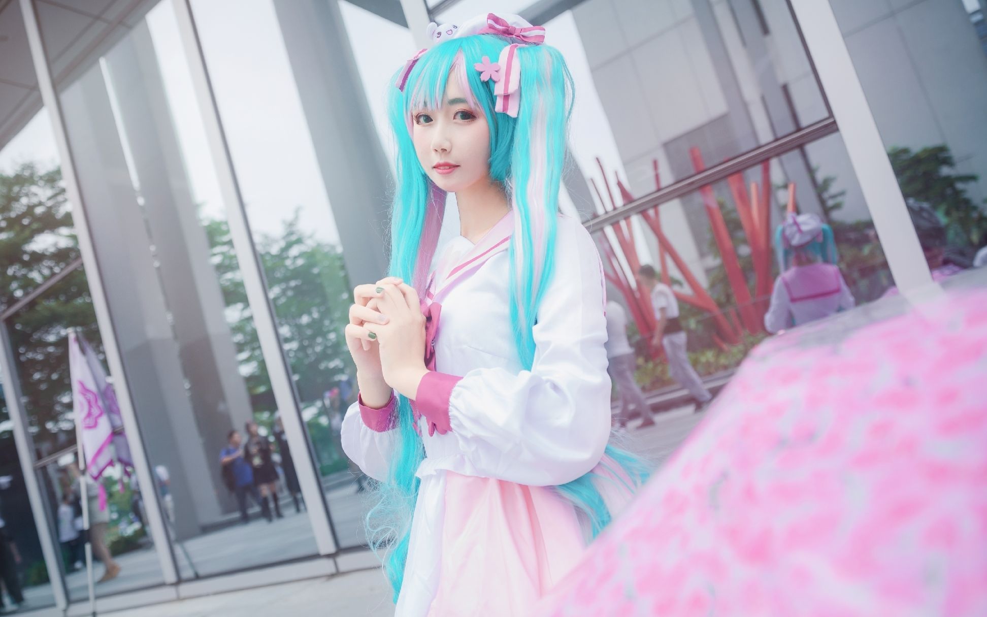 【陌尘尘】Cosplay樱初音未来!哔哩哔哩bilibili