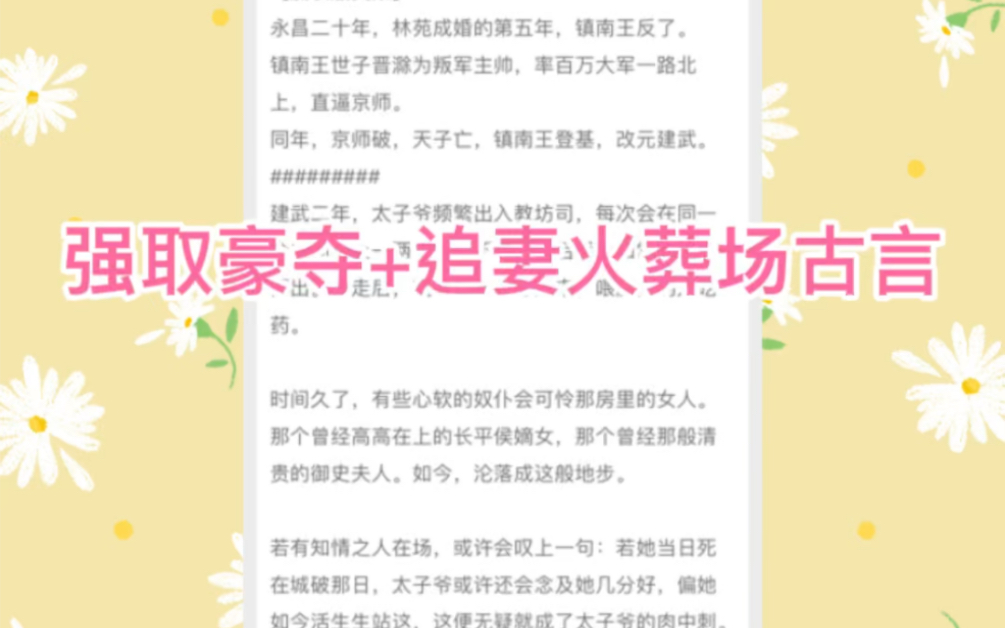 小说推荐:强取豪夺+追妻火葬场古言哔哩哔哩bilibili