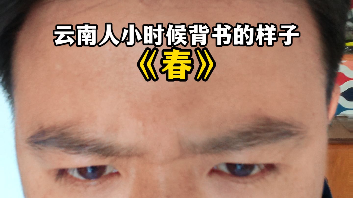 云南人小时候背书的样子——《春》
