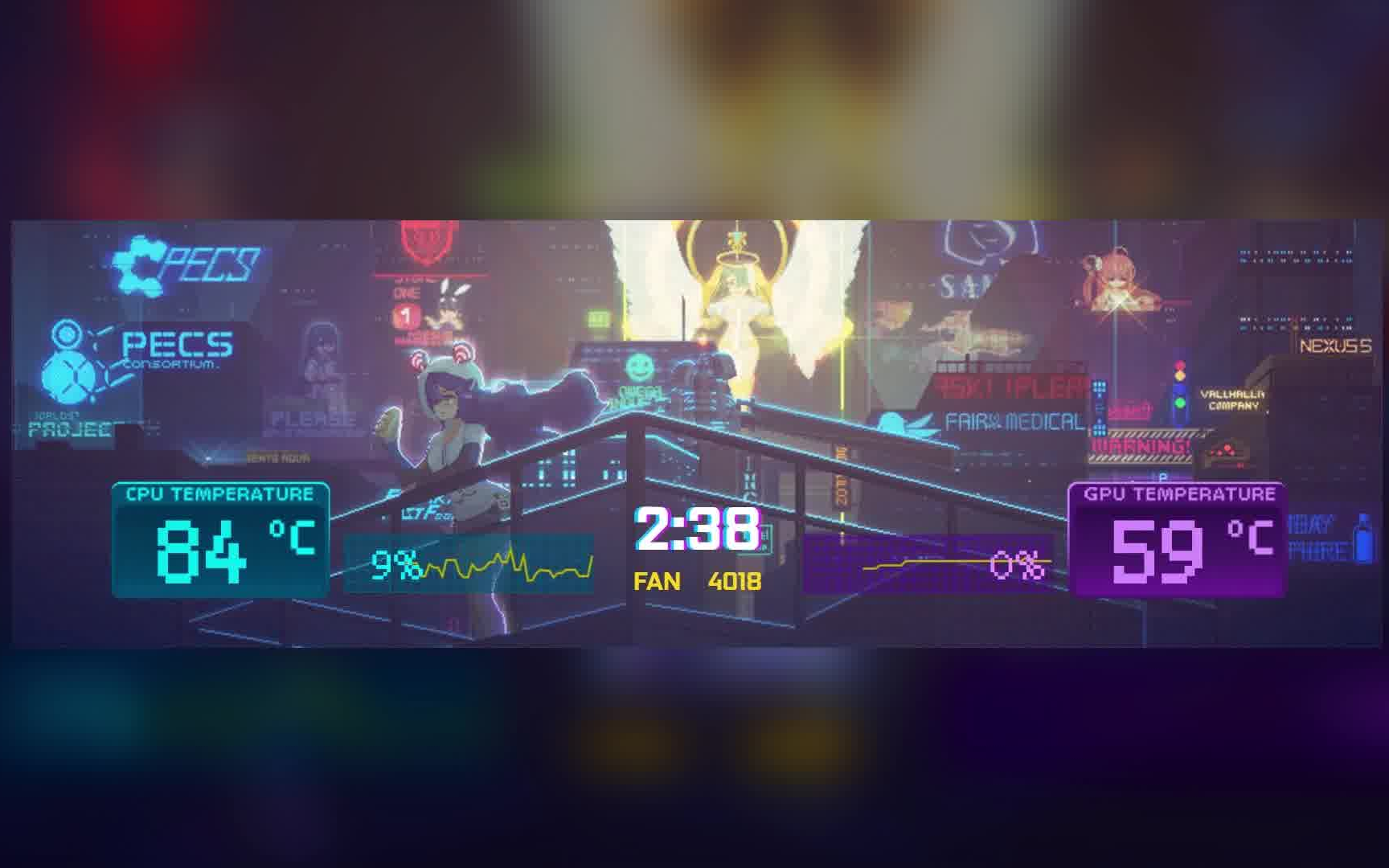 pixel-cyber aida64监控像素赛博皮肤