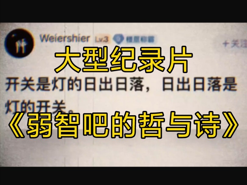 [图]大型纪录片《弱智吧的哲与诗》