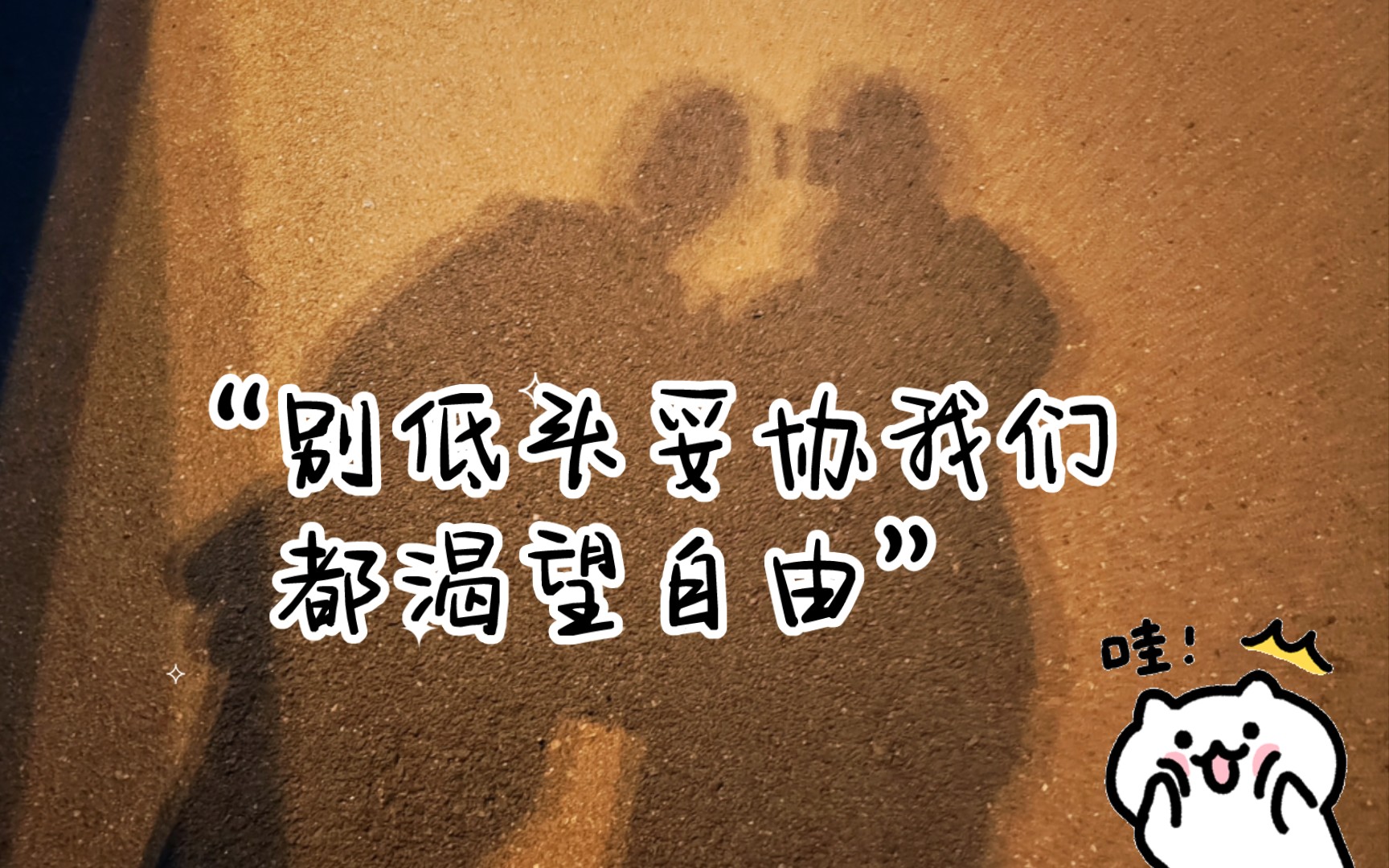 "别低头妥协我们都渴望自由"